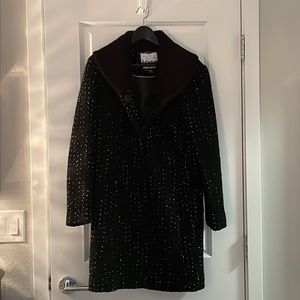 Kensie Wool Blend Black Coat Medium